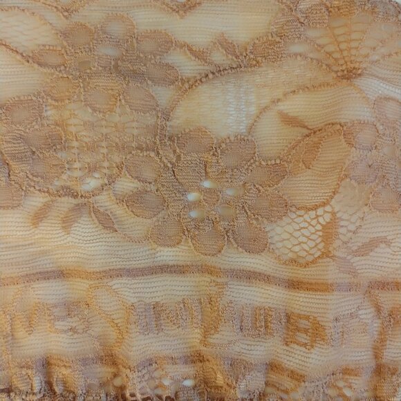 YSL YVES SAINT LAURENT Marilyn Stay-up Stockings Wide Lace Skin Beige Logo Brand - Picture 7 of 12